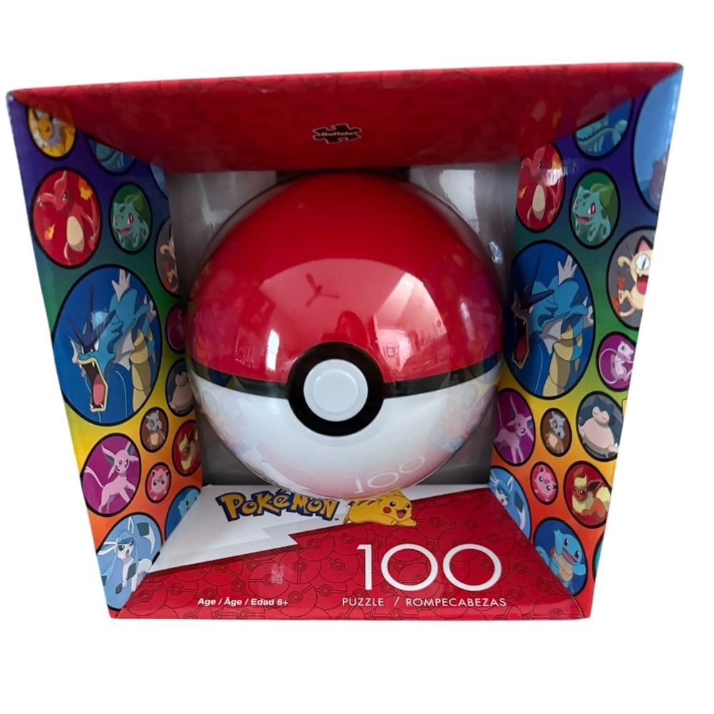 Pokemon Puzzle 100 Pieces By Buffalo Games…New in Box! Pikachu Evee Charizard.